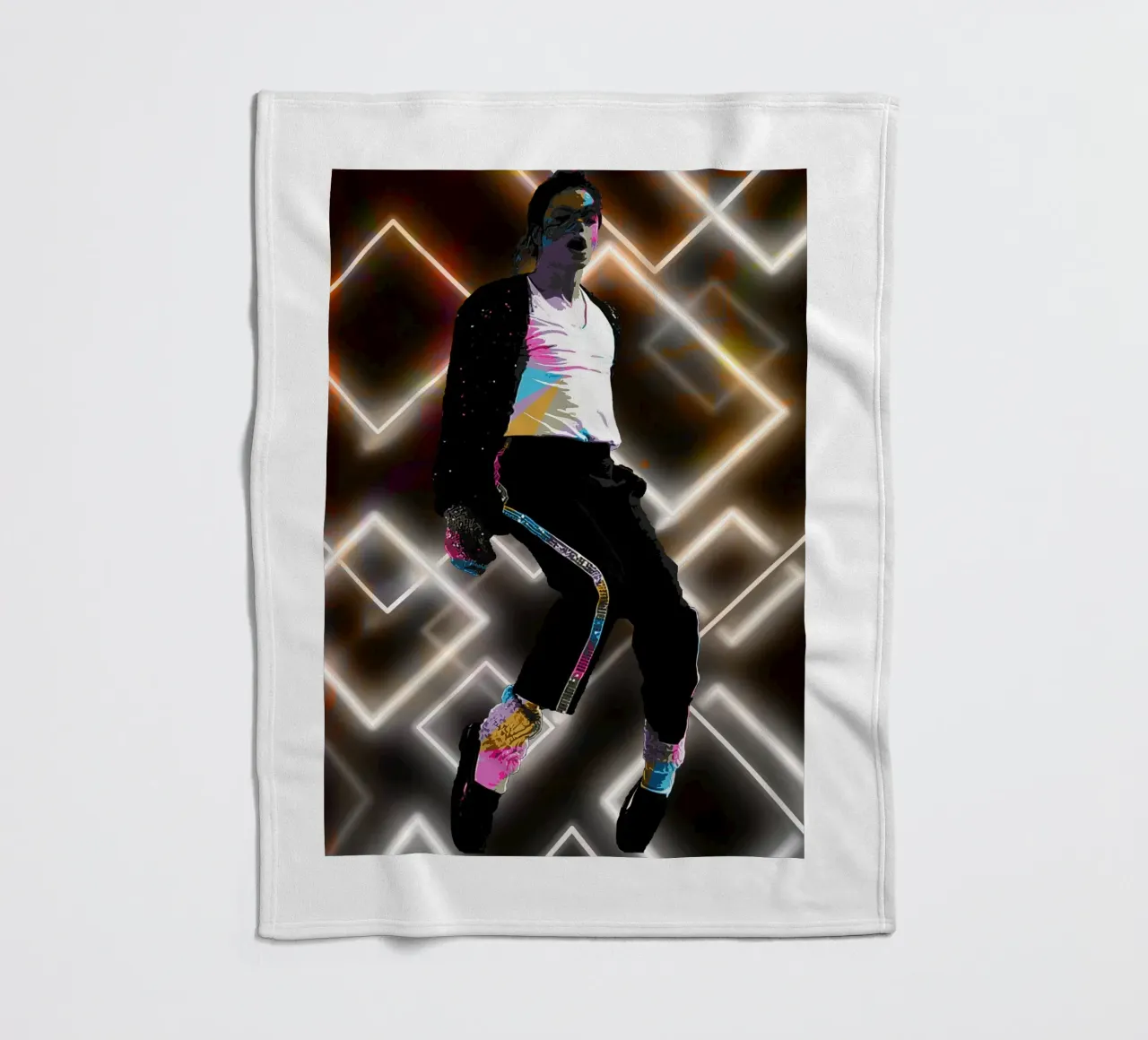 Il re del pop coperta in pile da neonartroom