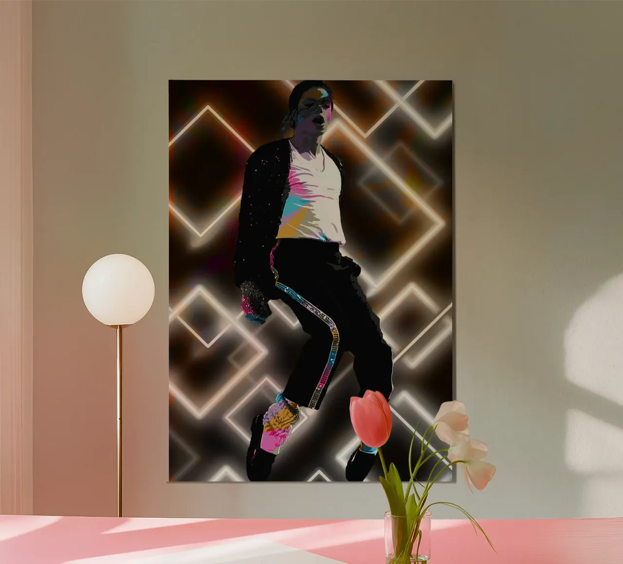 Il re del pop alluminio dibond da neonartroom