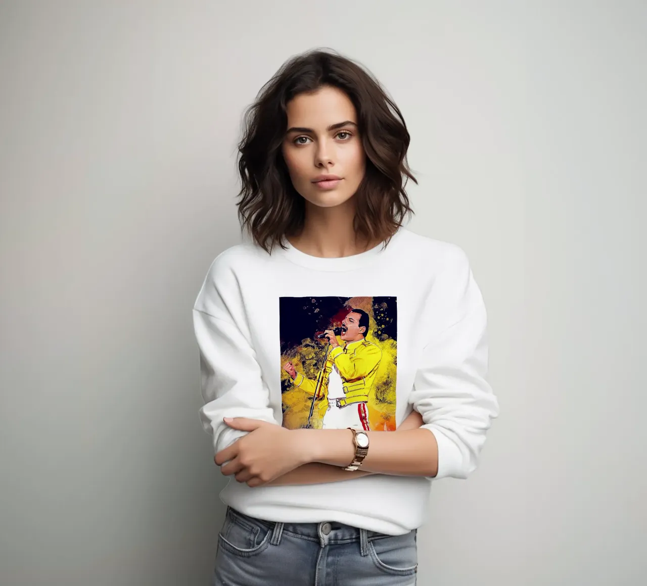 Historia de Freddie Mercury sudadera de neonartroom