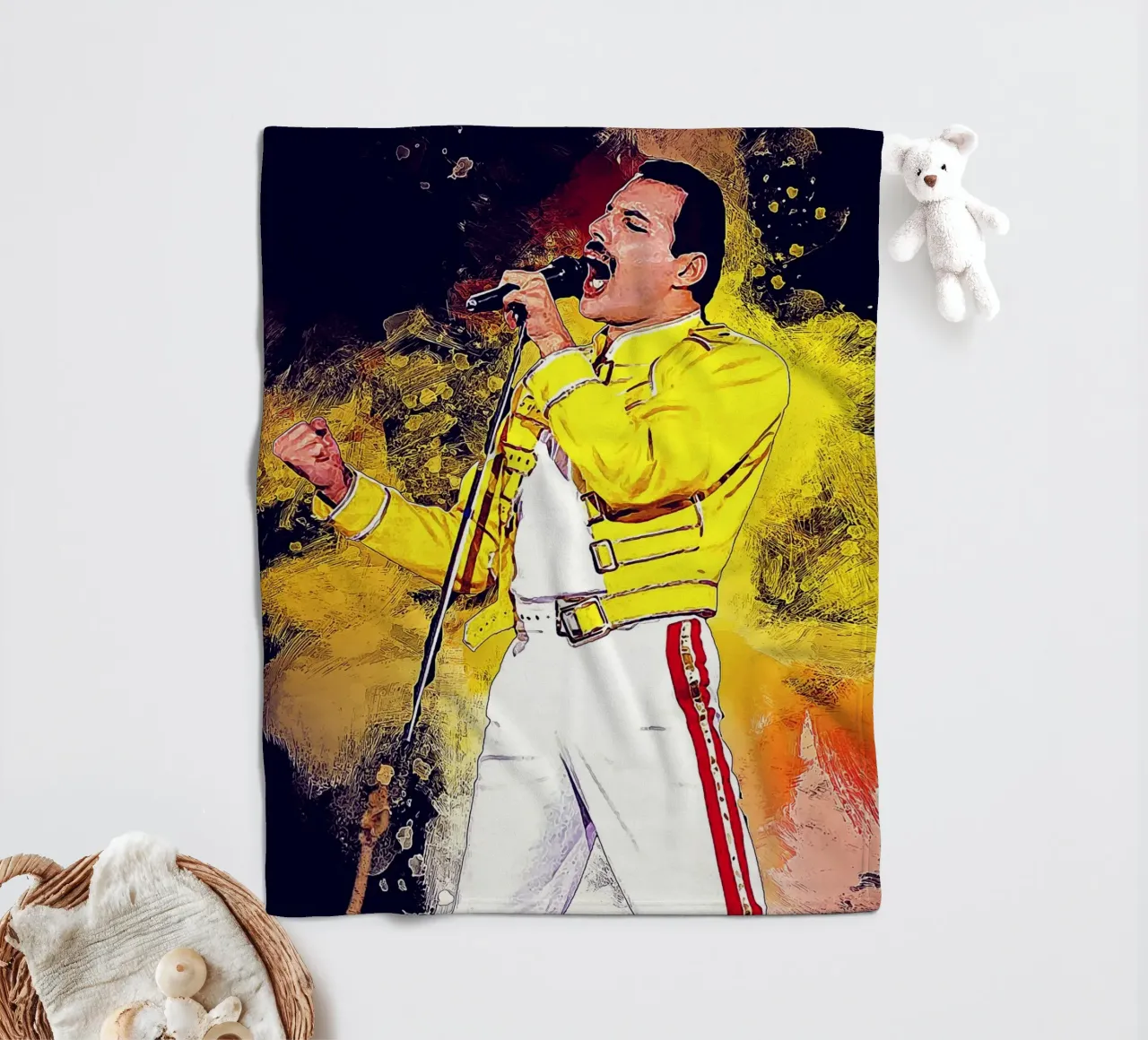 L'histoire de Freddie Mercury plaid polaire de neonartroom