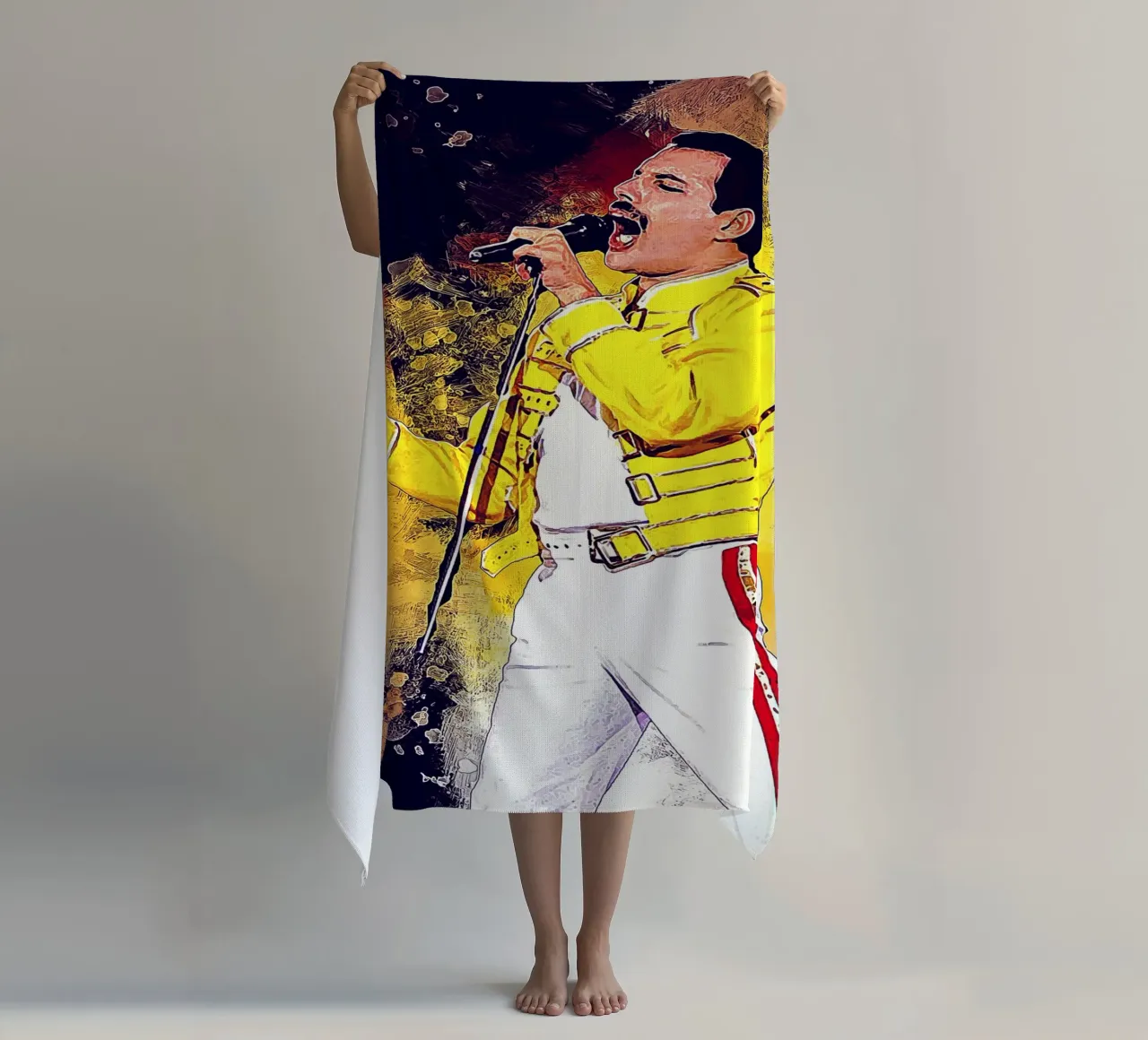 La storia di Freddie Mercury telo mare da neonartroom
