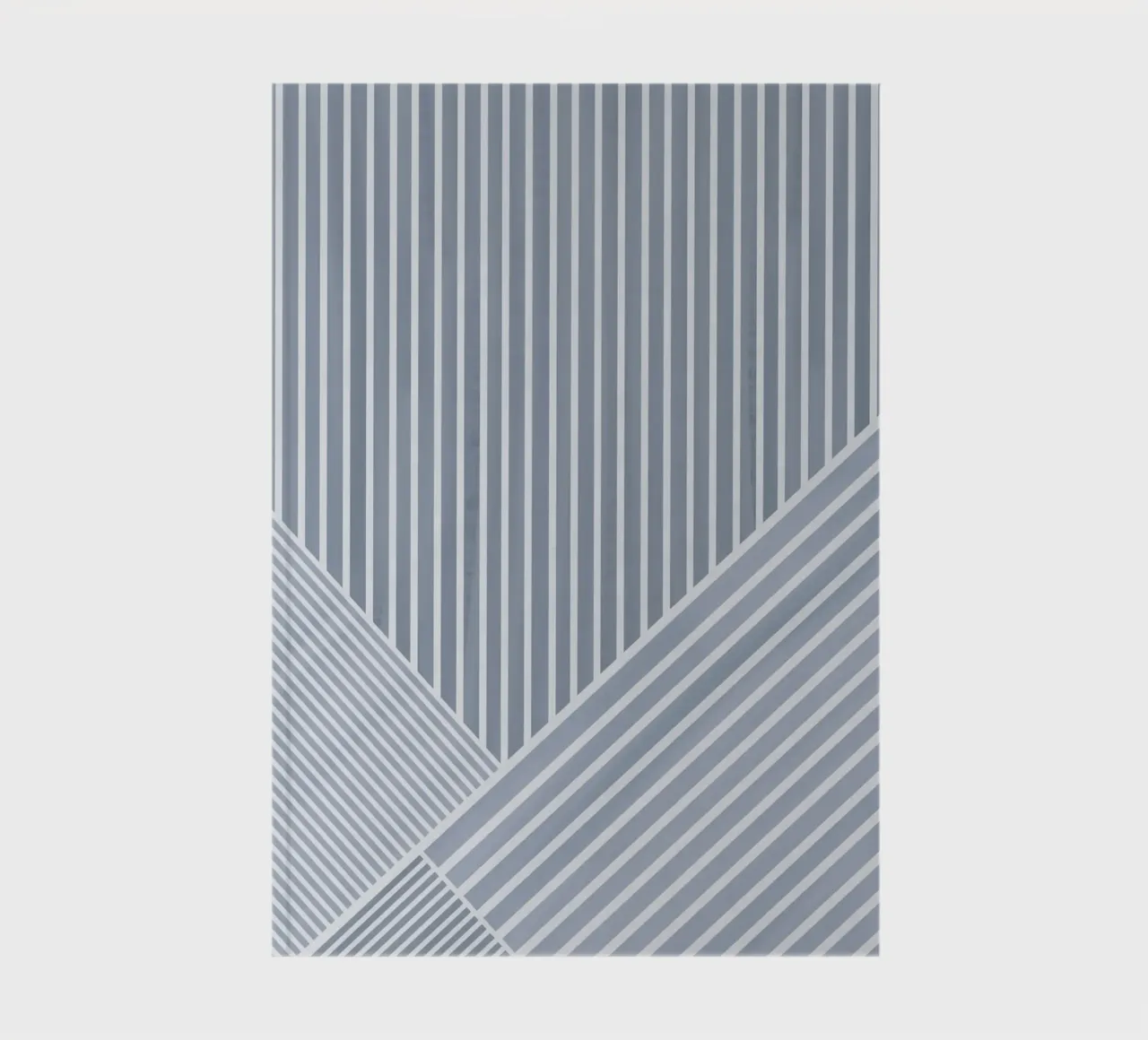 Geometrico a righe bianche e azzurre diario da Melloi Art Print