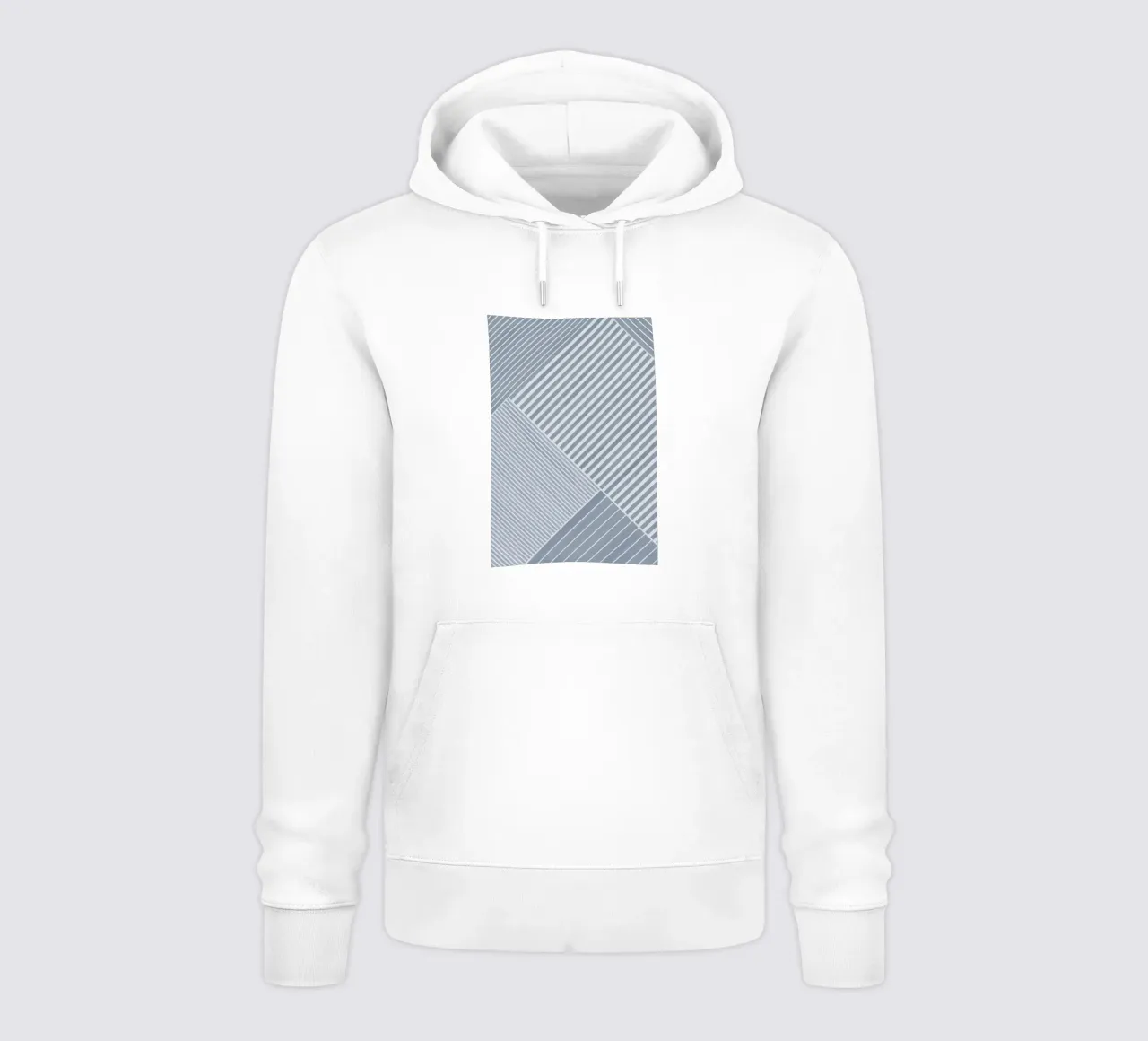 Azzurro e bianco a strisce felpa con cappuccio da Melloi Art Print