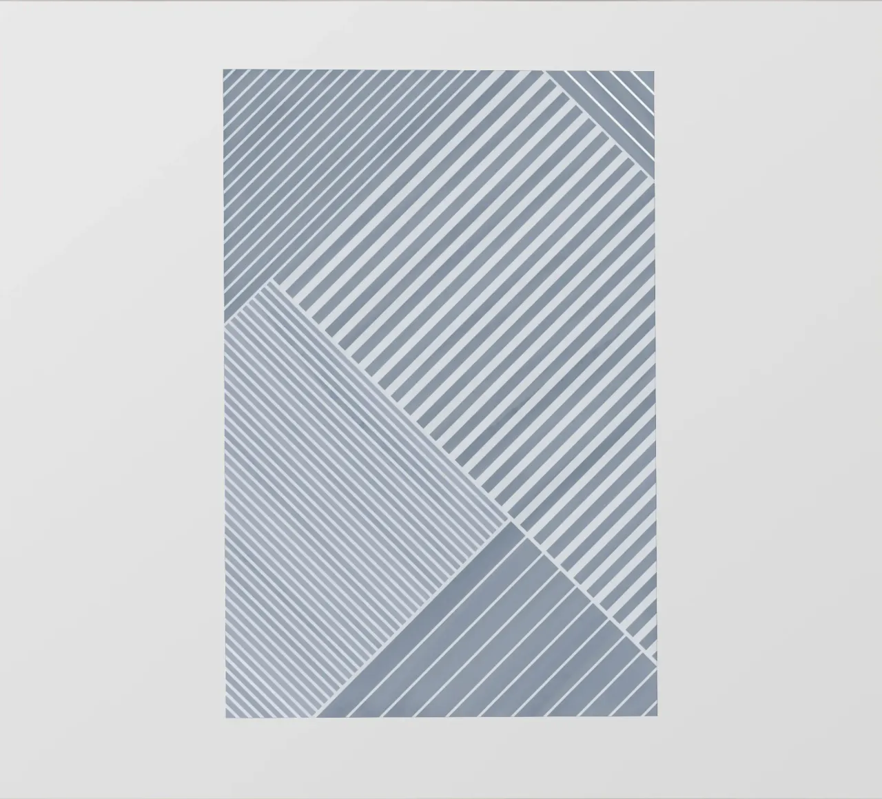 Azzurro e bianco a strisce telo in pvc da Melloi Art Print
