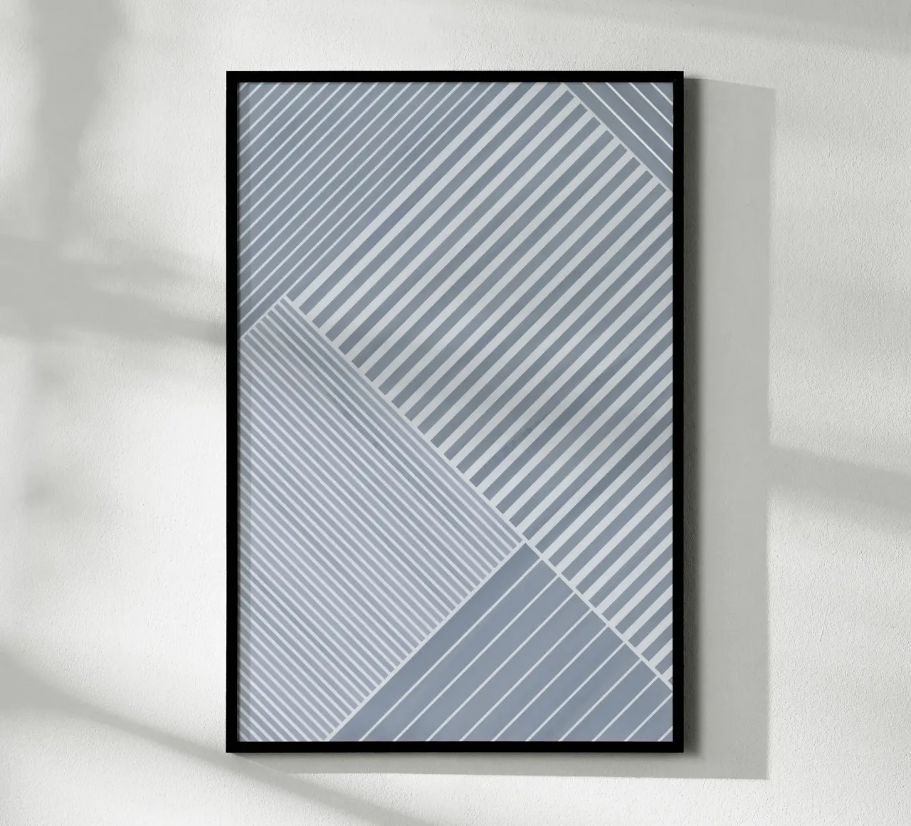 Azzurro e bianco a strisce carta hahnemühle da Melloi Art Print