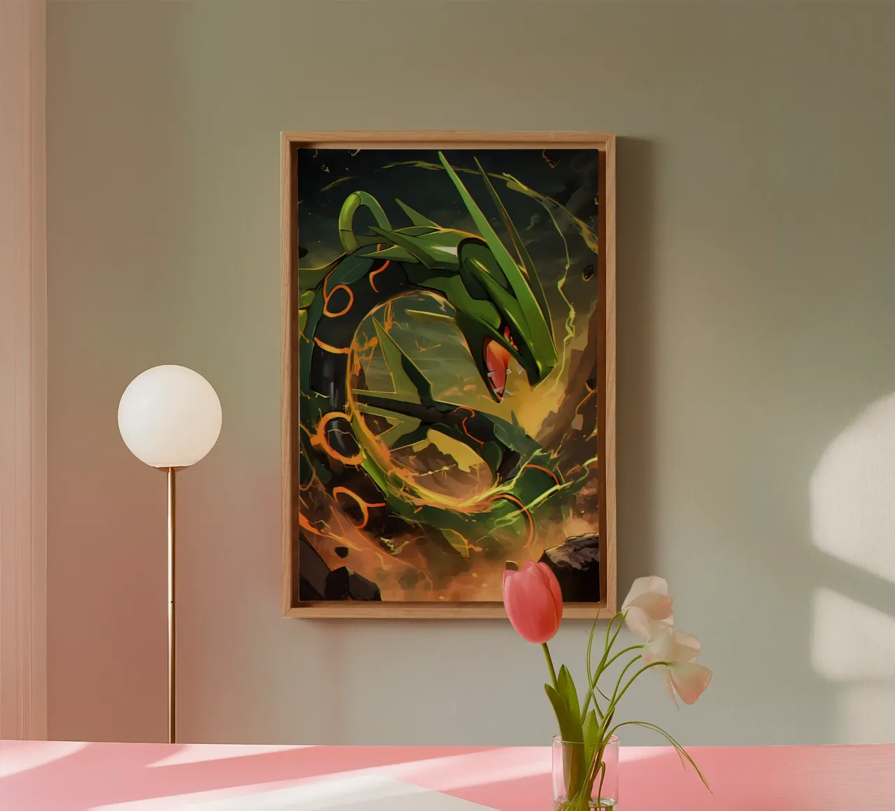 Rayquaza canvas with Floater frame by CreativeStudio
