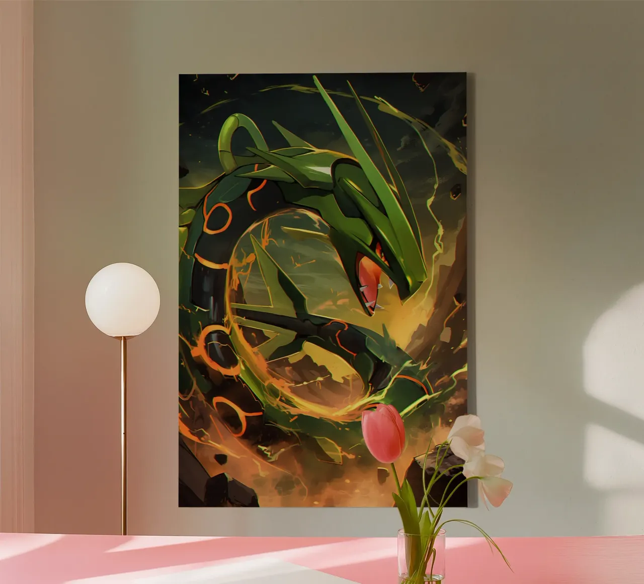 Rayquaza canvas with Floater frame by CreativeStudio