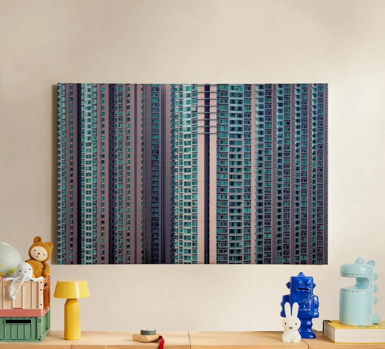 Propinquity Hong Kong 4 tela con Cornice a cassetta da Simon Butterworth