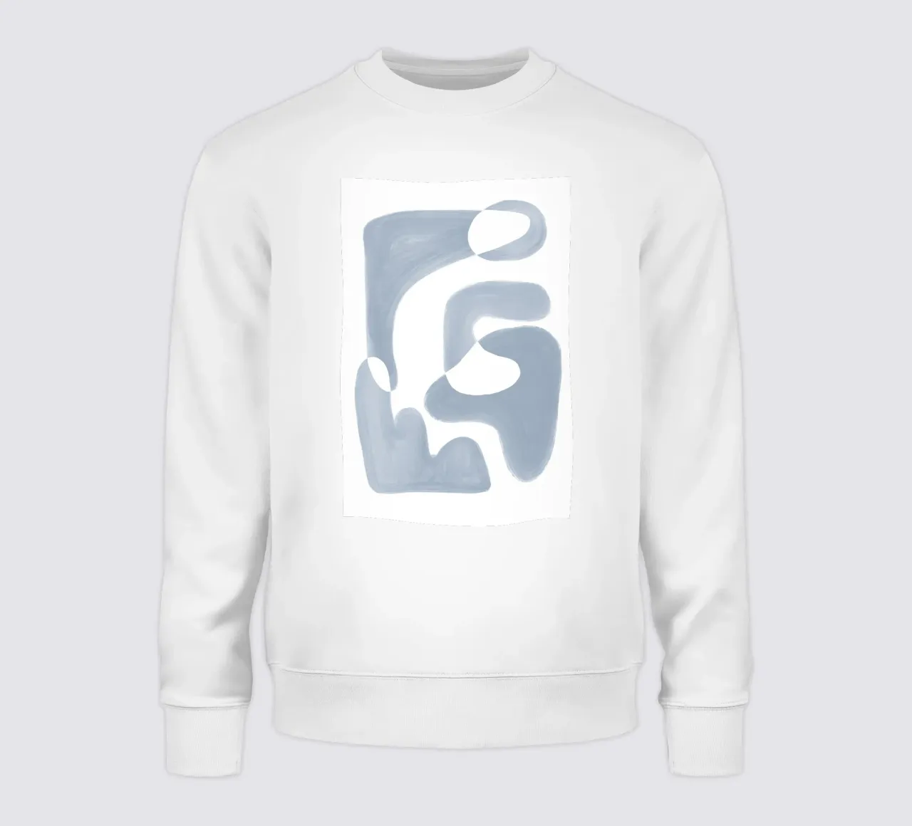 Forme fluide astratte bianche e blu felpa da Melloi Art Print