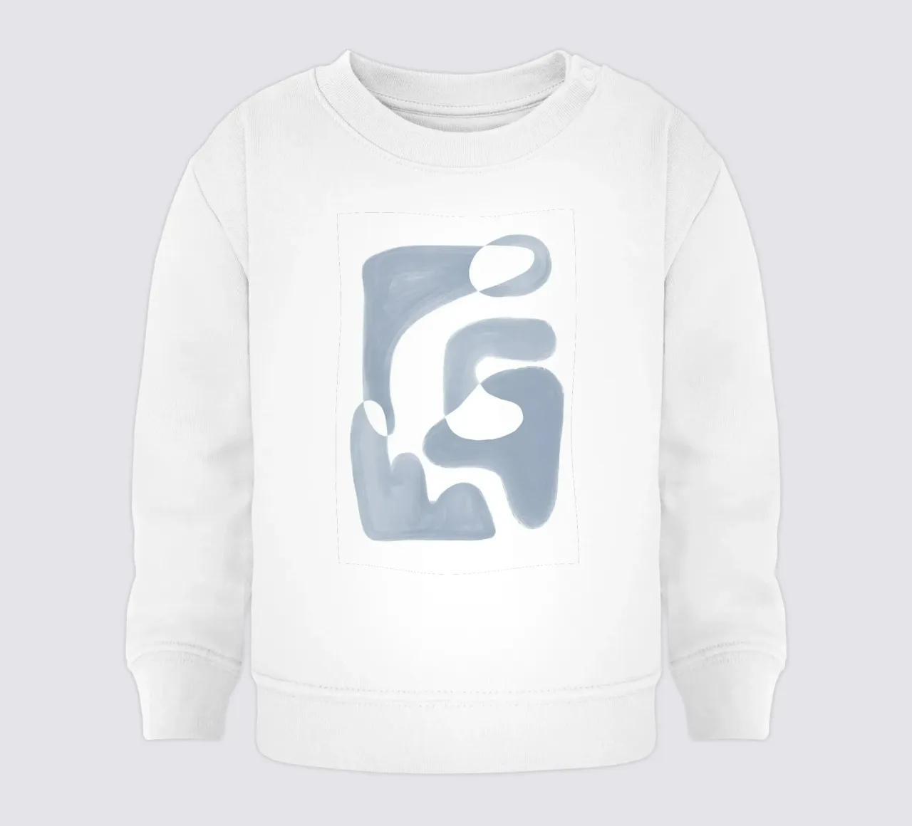 Forme fluide astratte bianche e blu felpa neonato da Melloi Art Print