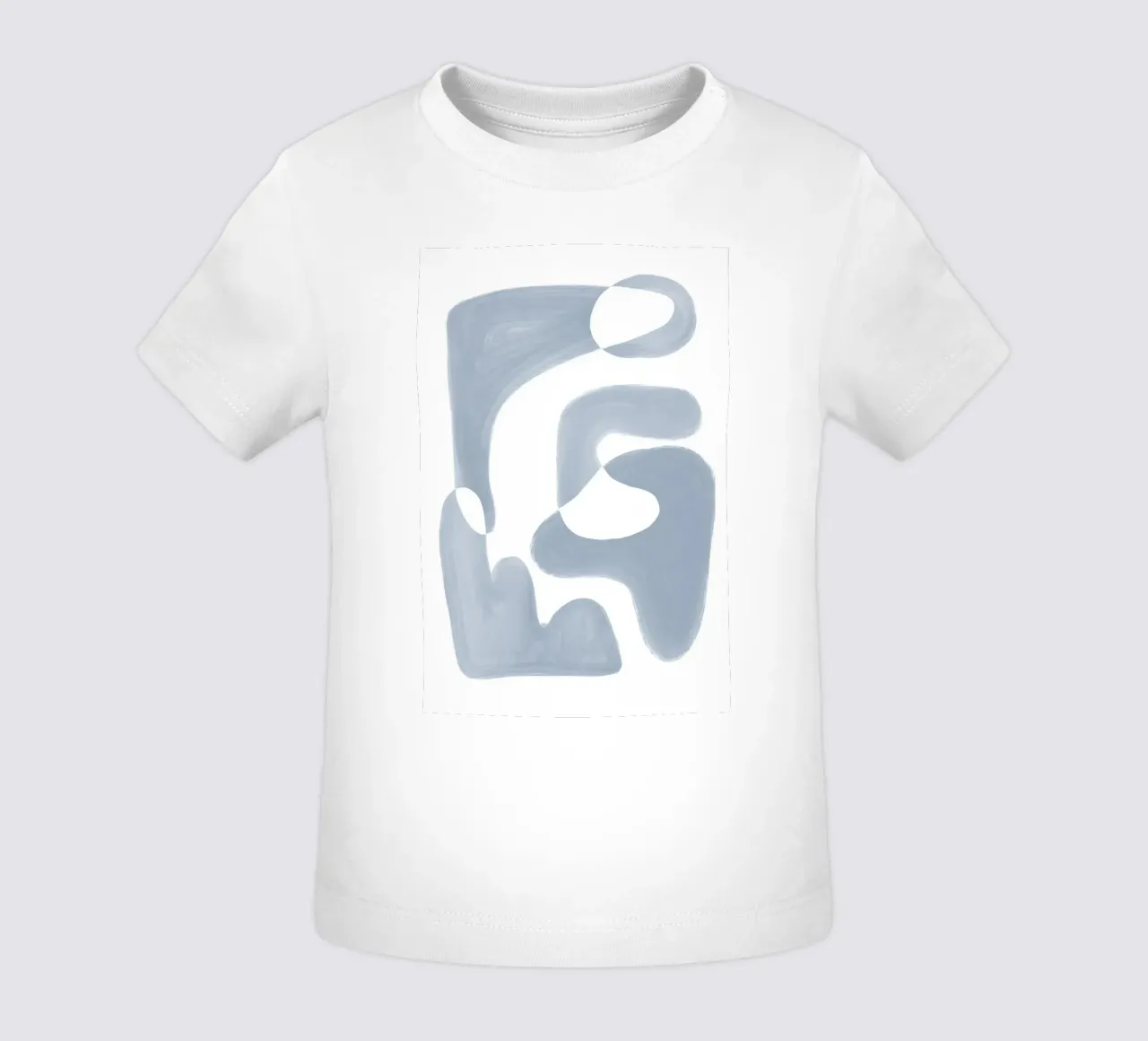 Forme fluide astratte bianche e blu maglietta neonato da Melloi Art Print