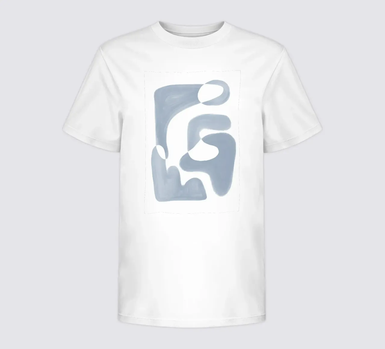Forme fluide astratte bianche e blu t-shirt bambini da Melloi Art Print