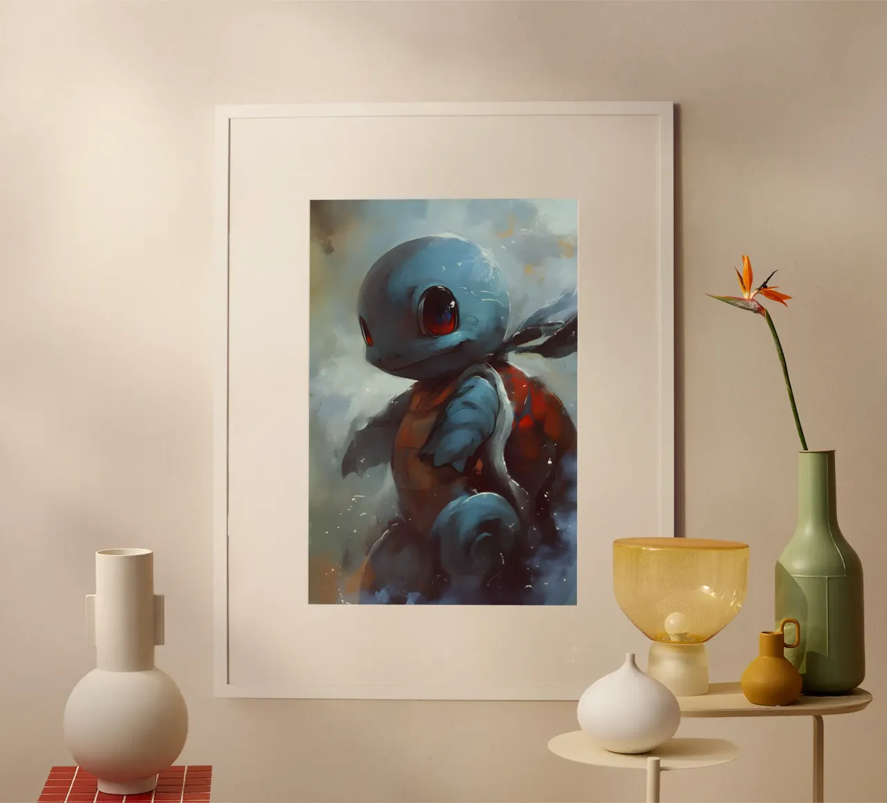 Squirtle poster con telaio in plastica da CreativeStudio