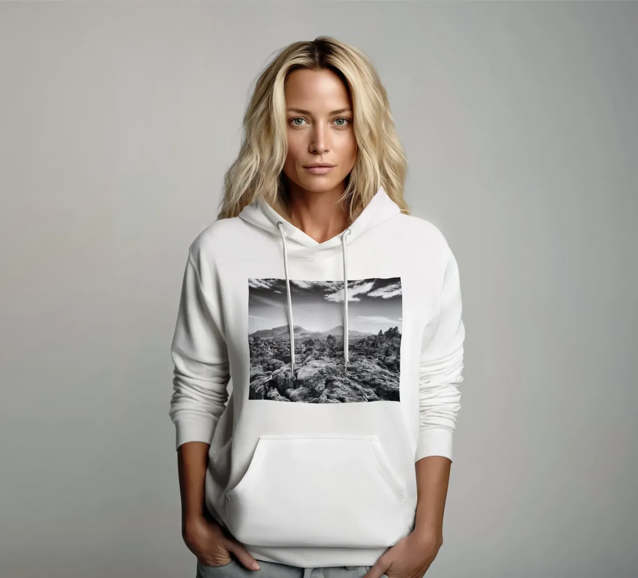 Lava field felpa con cappuccio da thetraveller