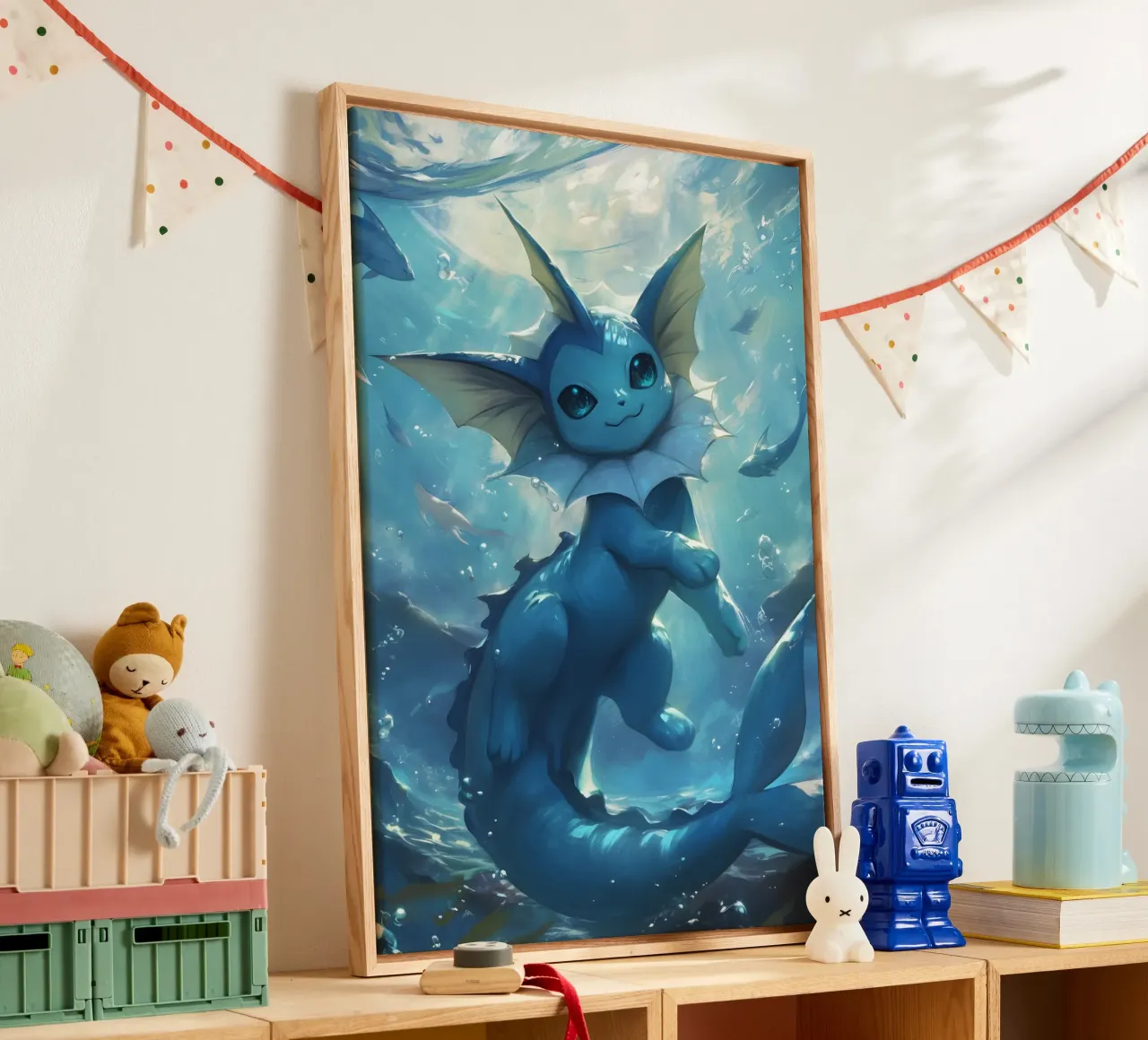 Vaporeon tela con Cornice a cassetta da CreativeStudio
