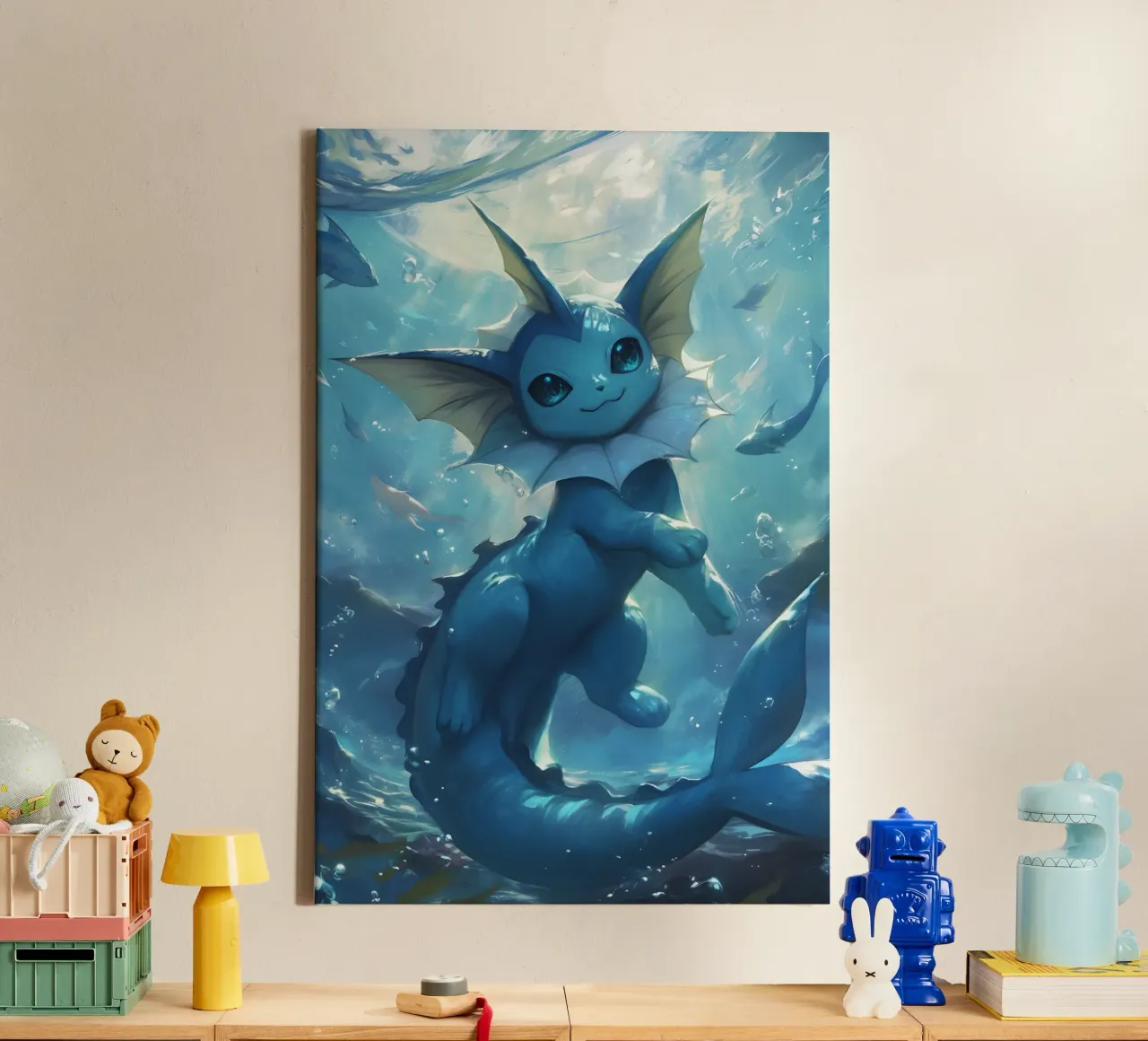 Vaporeon tela con Cornice a cassetta da CreativeStudio