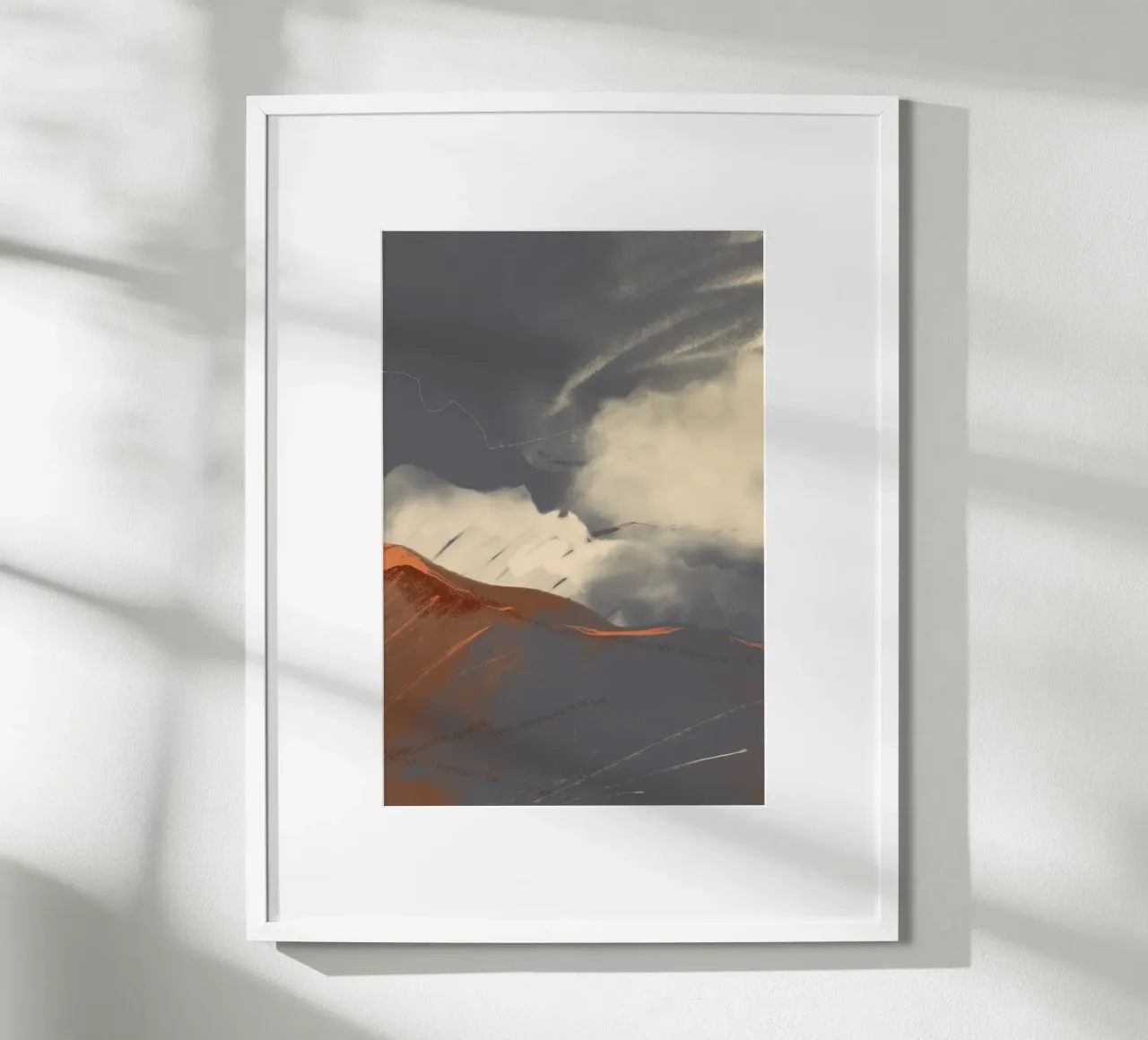 Rustic Sierra Sunset poster con telaio in alluminio da nileshkikuuchise