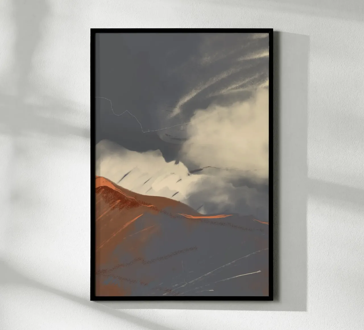 Rustic Sierra Sunset poster con telaio in alluminio da nileshkikuuchise