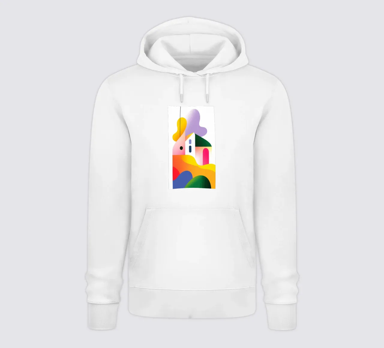 Composizione geometrica colorata felpa con cappuccio da Geometric