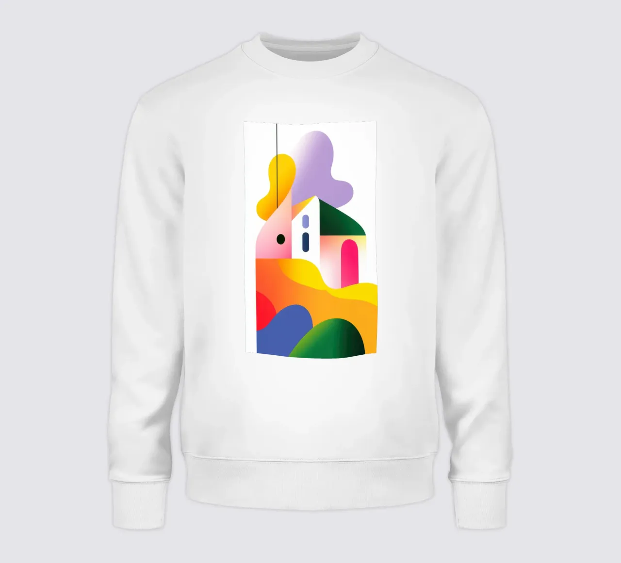 Colourful geometric composition sweatshirt by Geometric