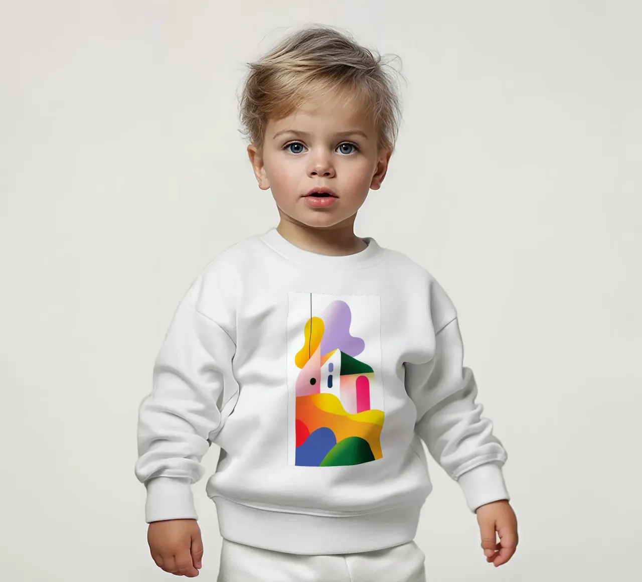 Composizione geometrica colorata felpa neonato da Geometric