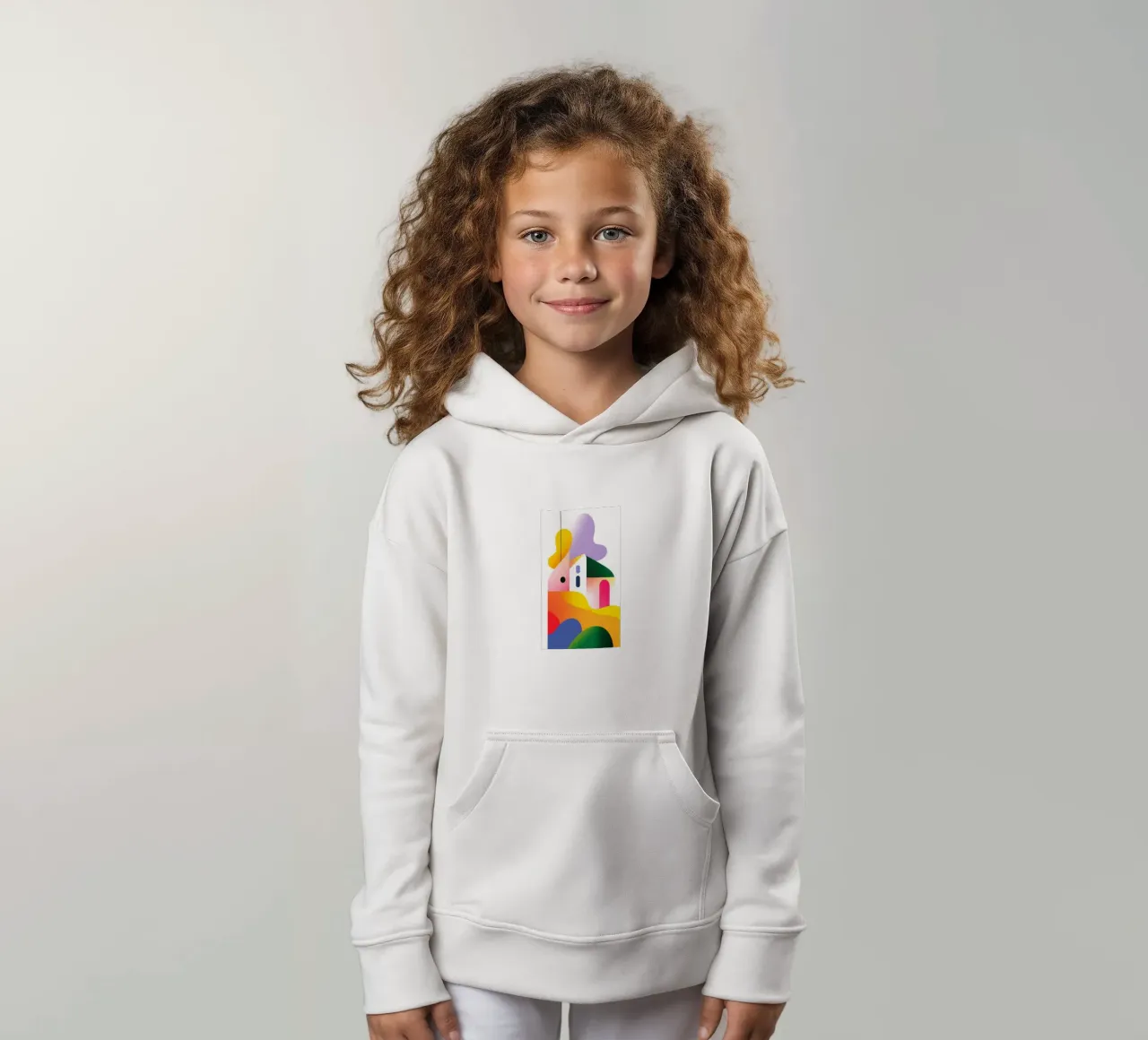 Composizione geometrica colorata felpa bambino con cappuccio da Geometric