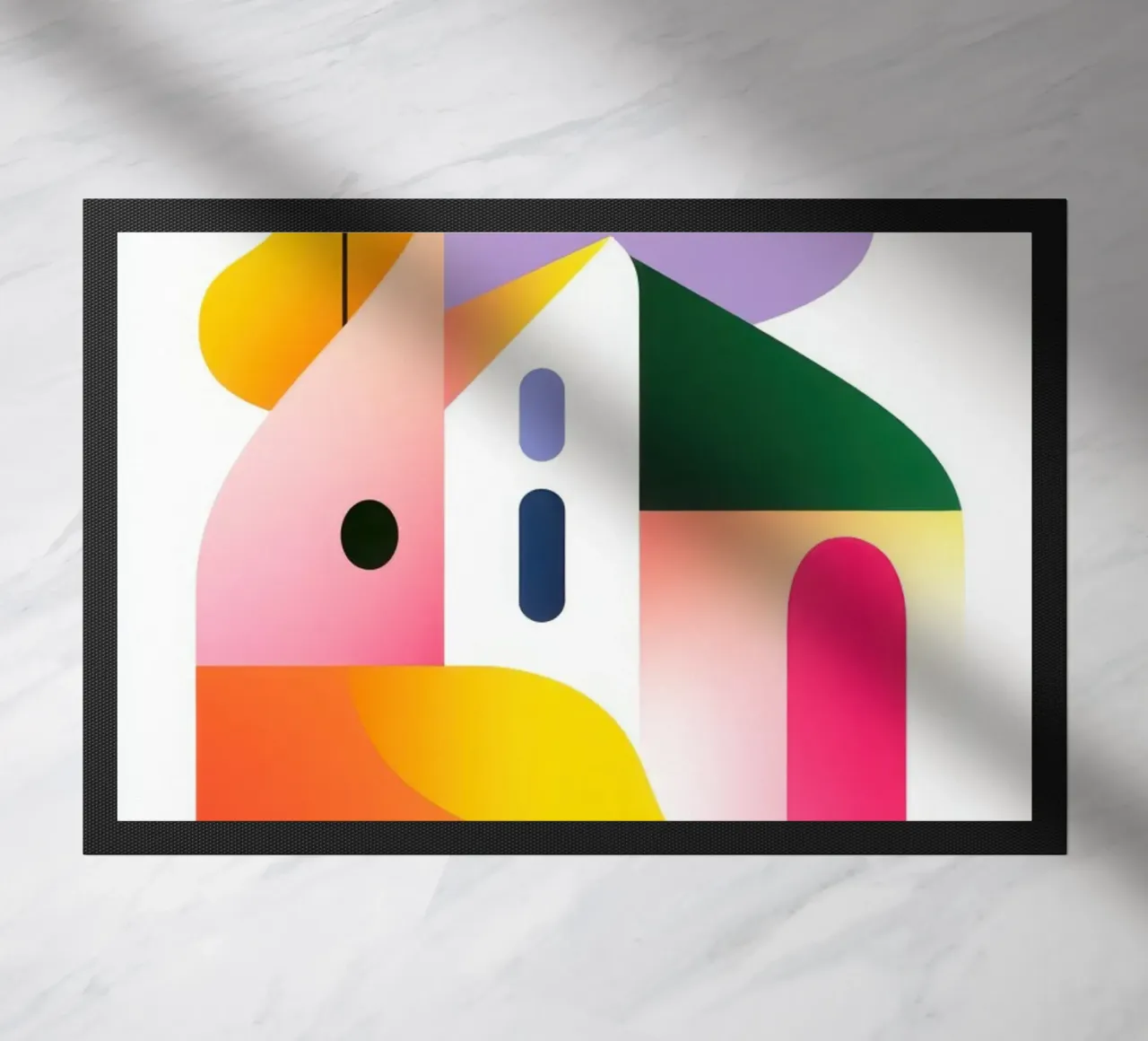 Composizione geometrica colorata zerbino da Geometric