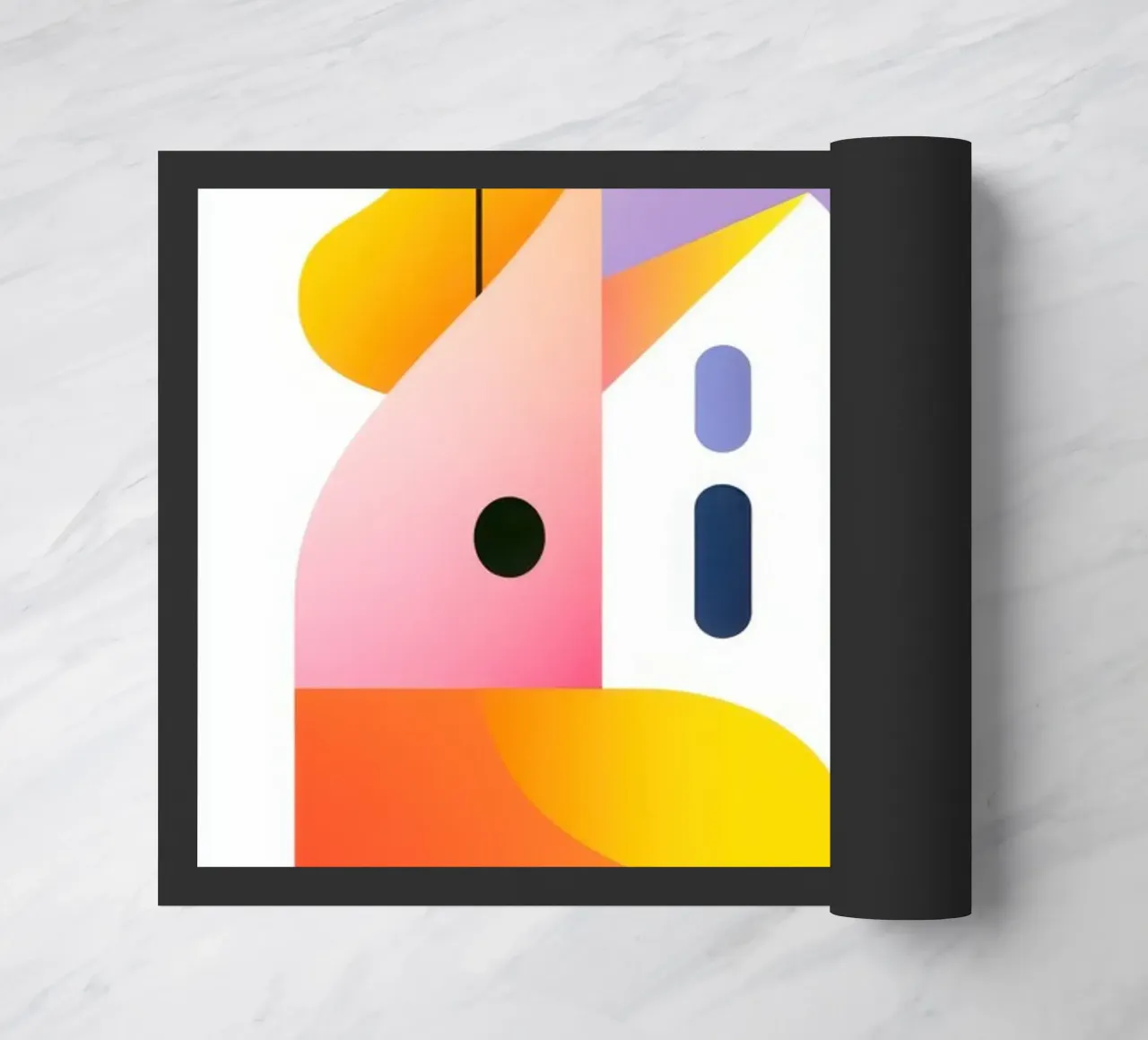 Composizione geometrica colorata zerbino da Geometric