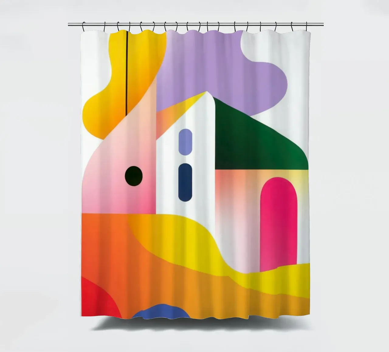 Composizione geometrica colorata tenda da doccia da Geometric