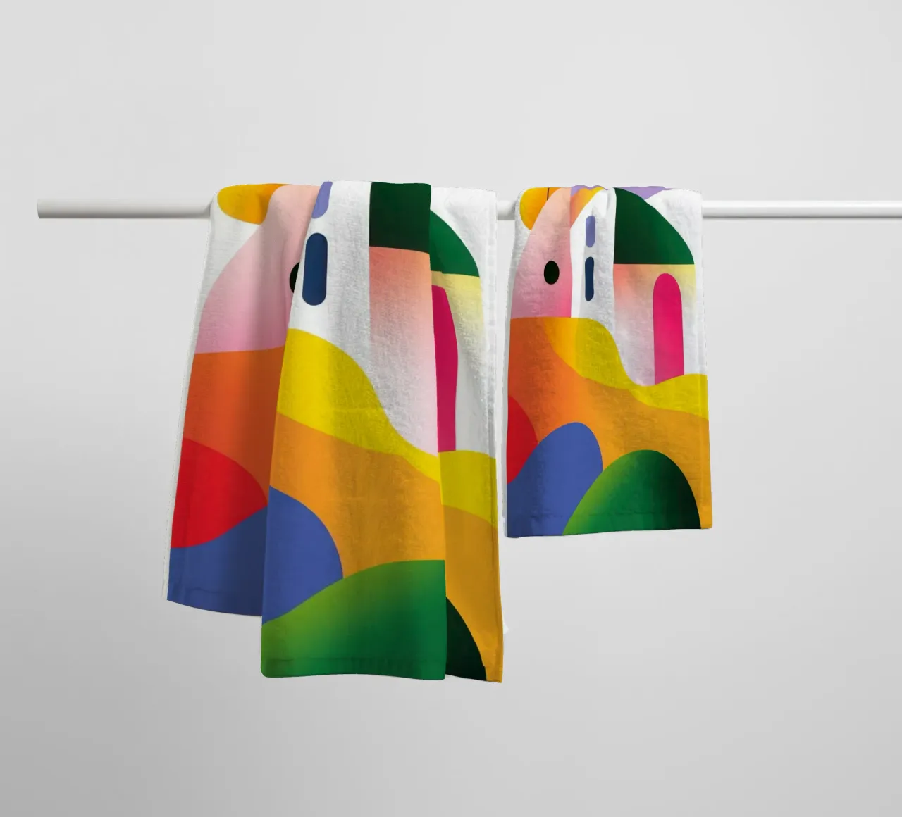 Composizione geometrica colorata asciugamano da bagno da Geometric