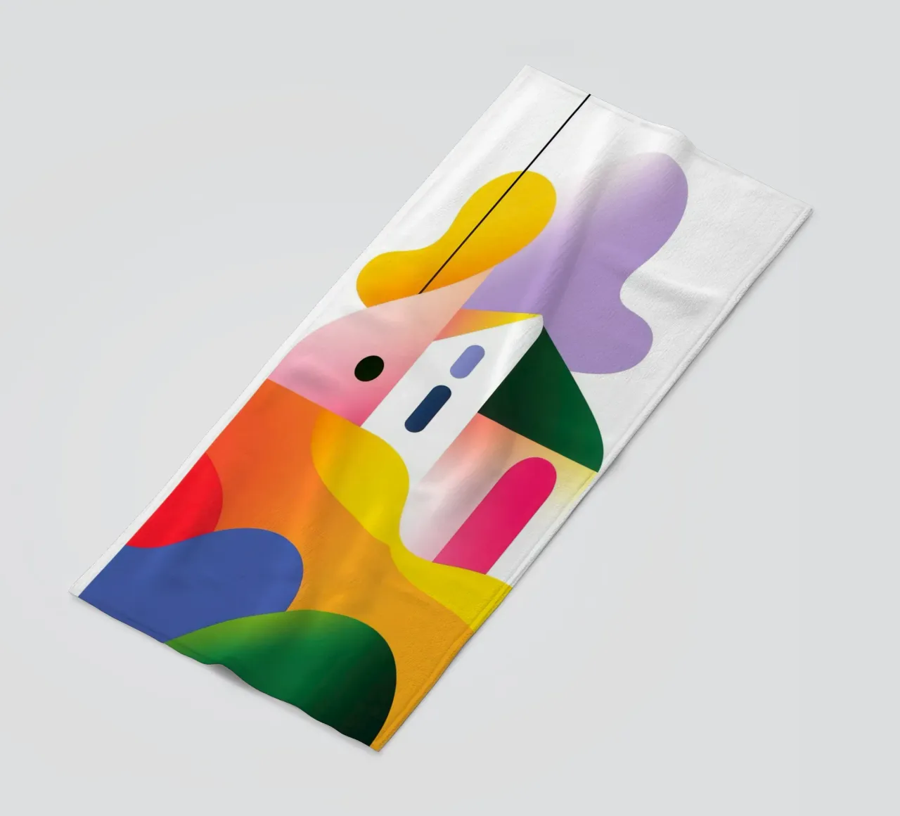 Composizione geometrica colorata telo mare da Geometric