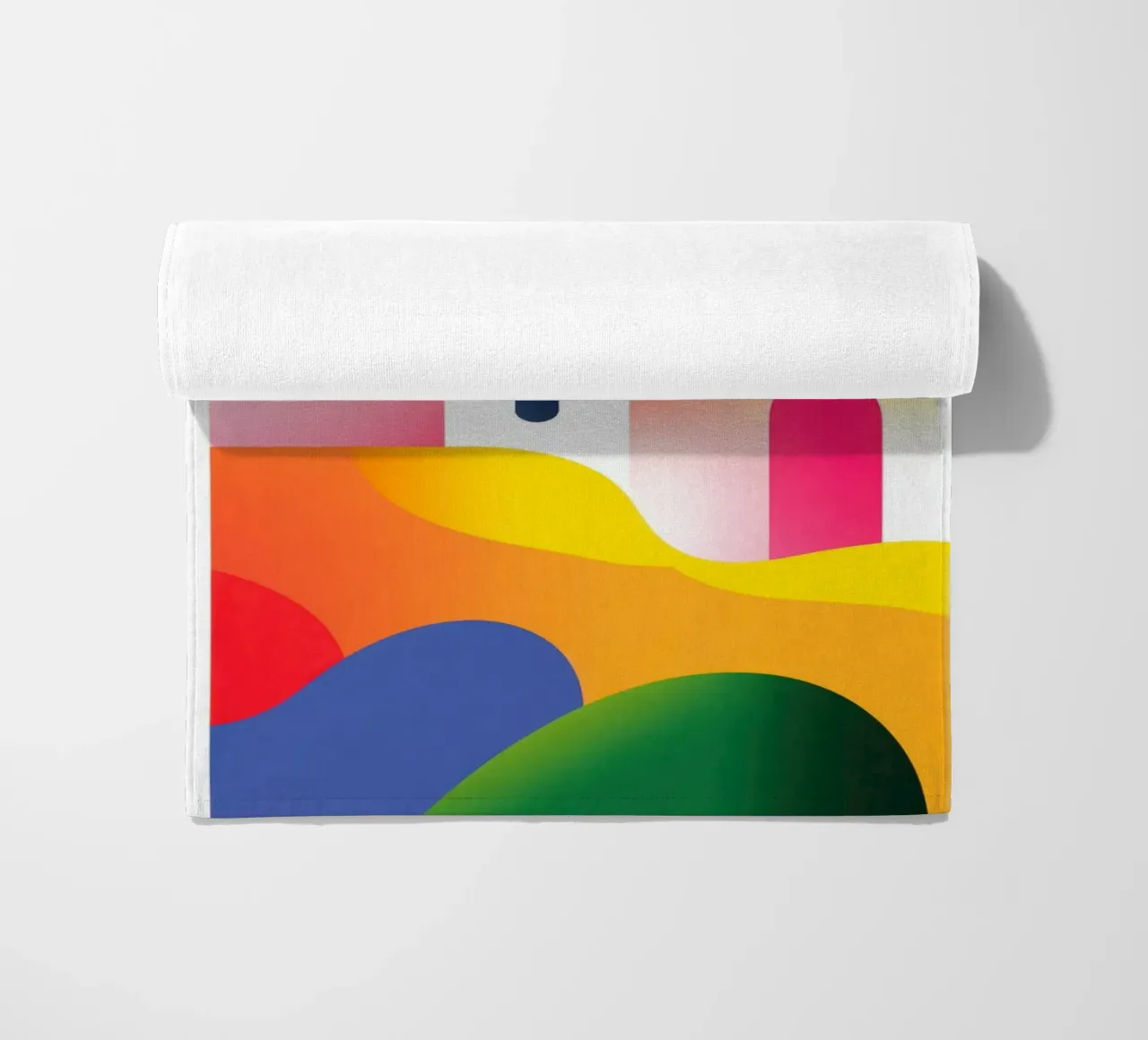 Composizione geometrica colorata telo mare da Geometric
