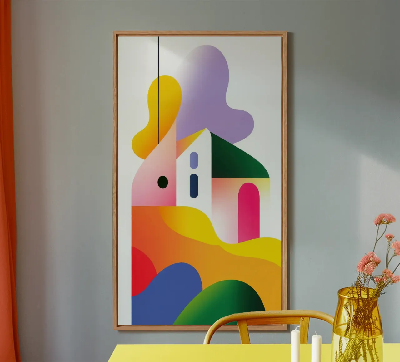 Composizione geometrica colorata alluminio dibond da Geometric