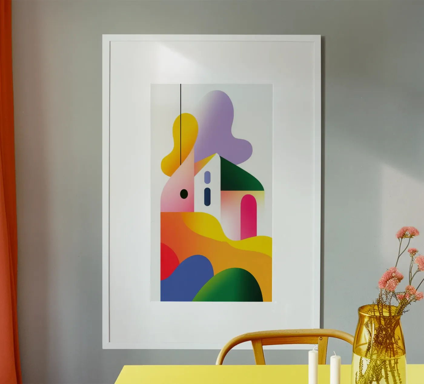 Colourful geometric composition poster by GEOMETRIC STUDIO