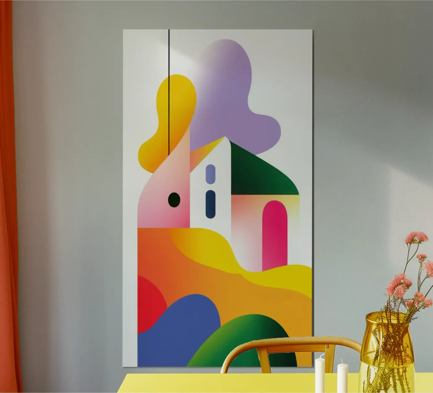 Colourful geometric composition poster by GEOMETRIC STUDIO