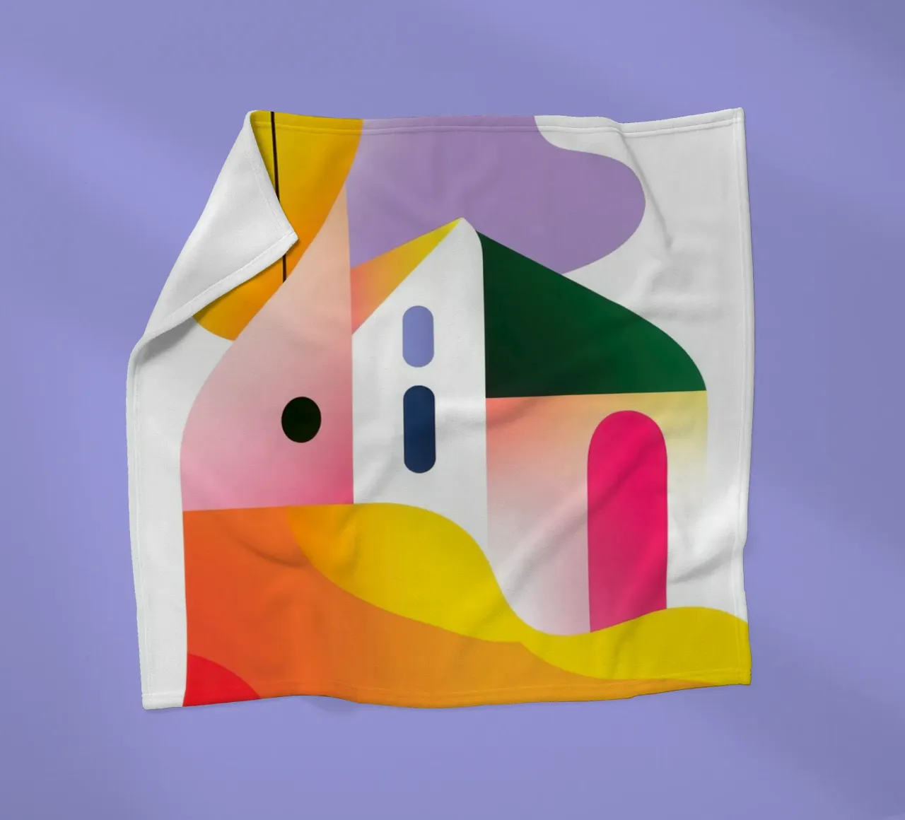 Composizione geometrica colorata coperta in pile da Geometric
