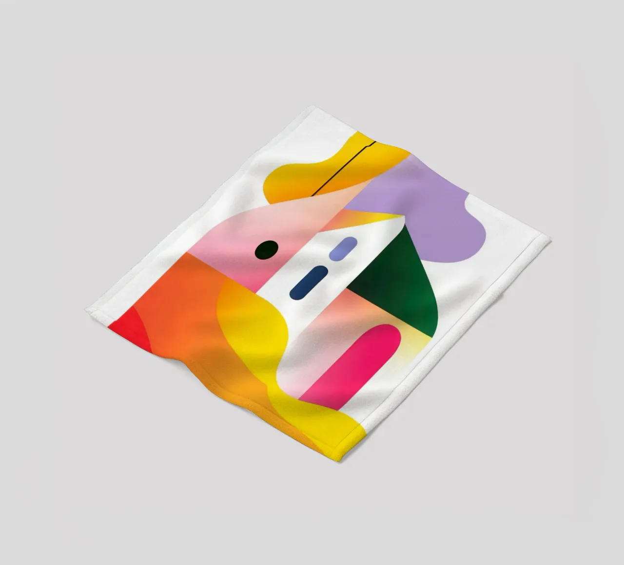 Composizione geometrica colorata coperta in pile da Geometric