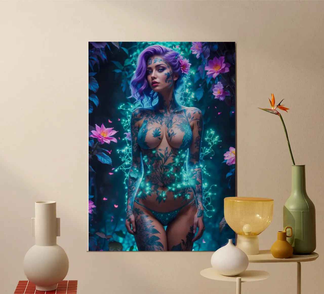 Ragazza dei fiori sexy poster da Lootprint