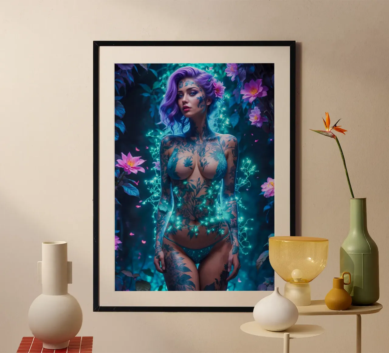 Ragazza dei fiori sexy poster da Lootprint
