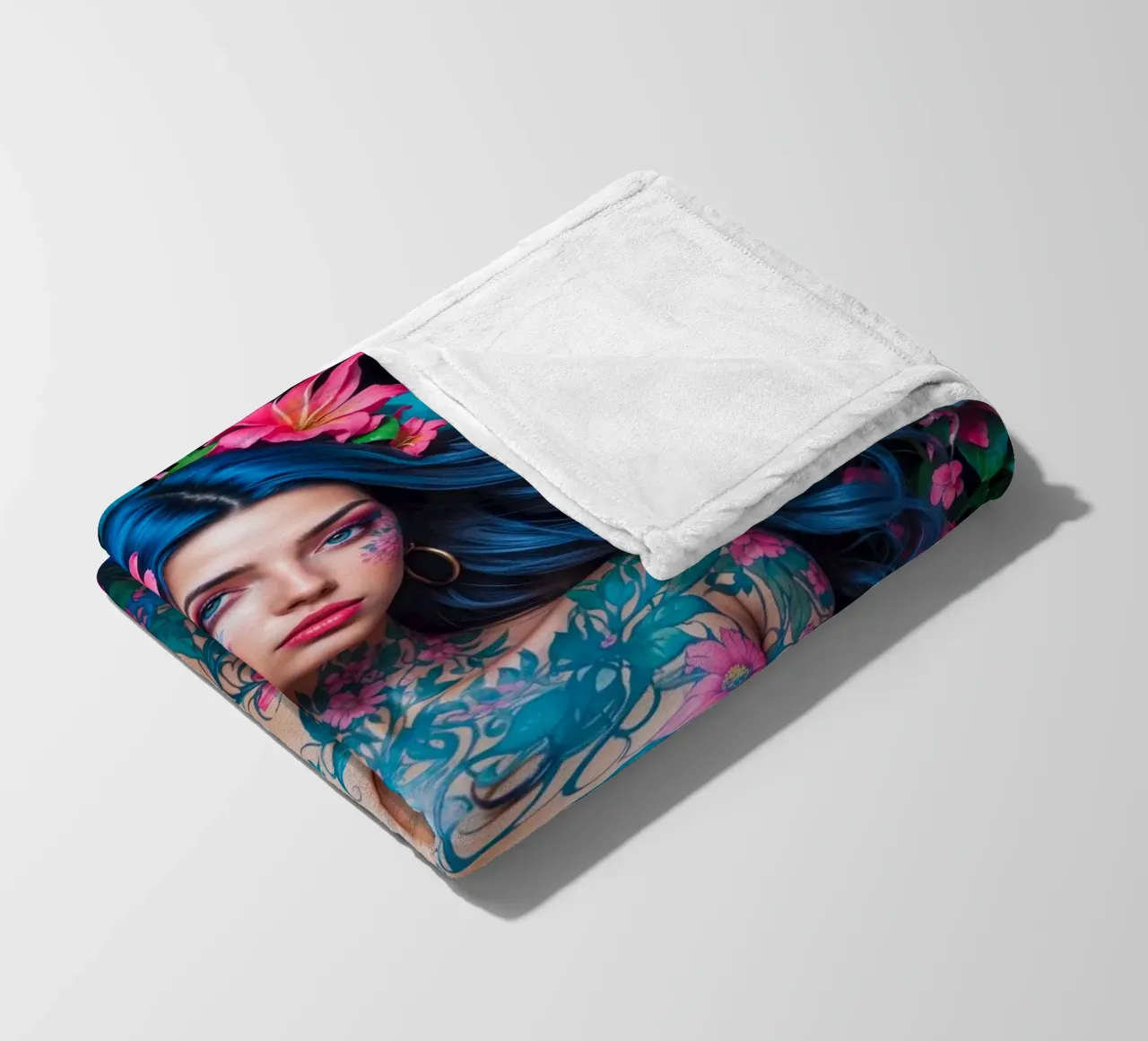 Erotic Flower Lady fleece blanket by Lootprint