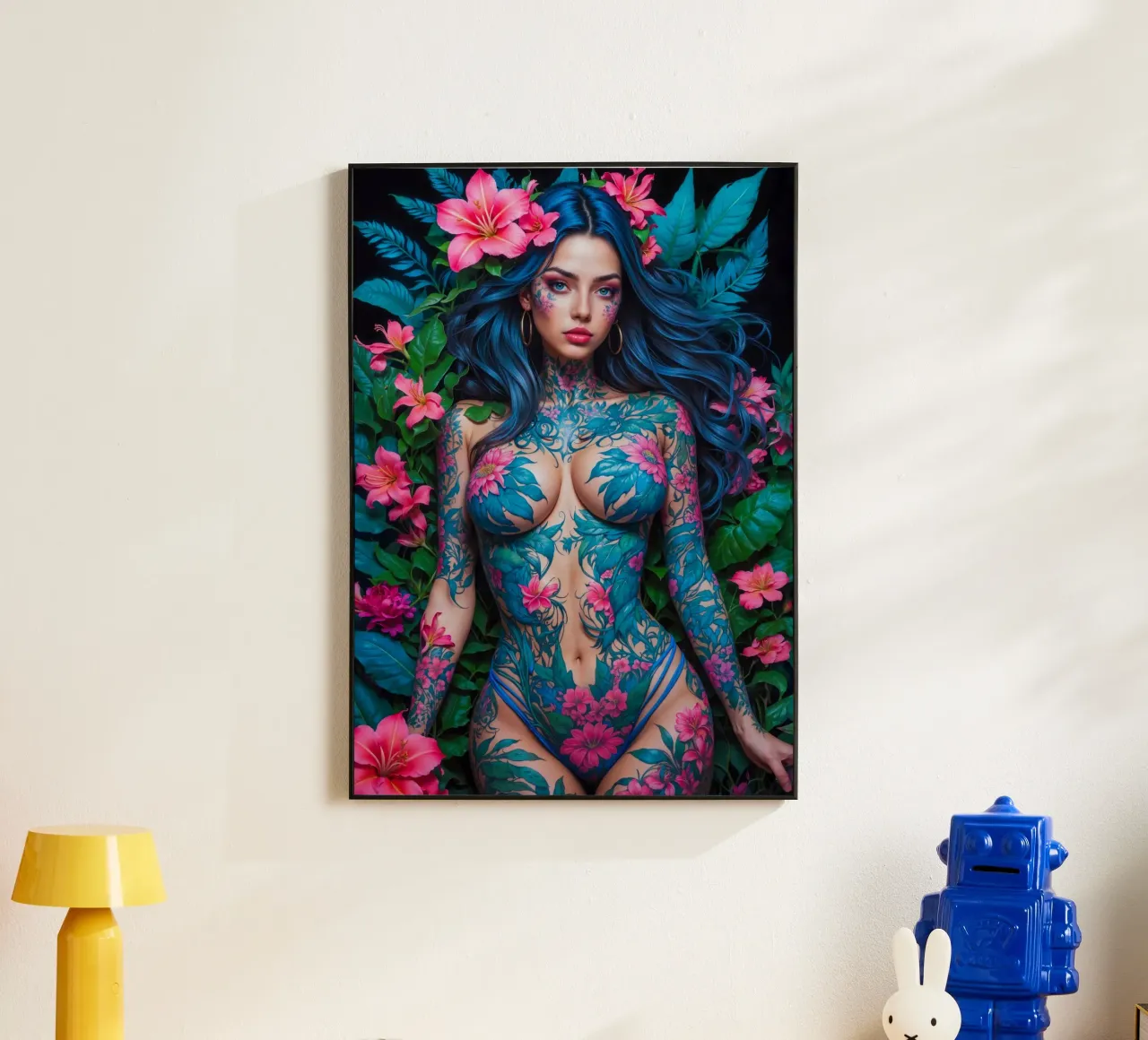 Erotic Flower Lady alu-dibond by Lootprint