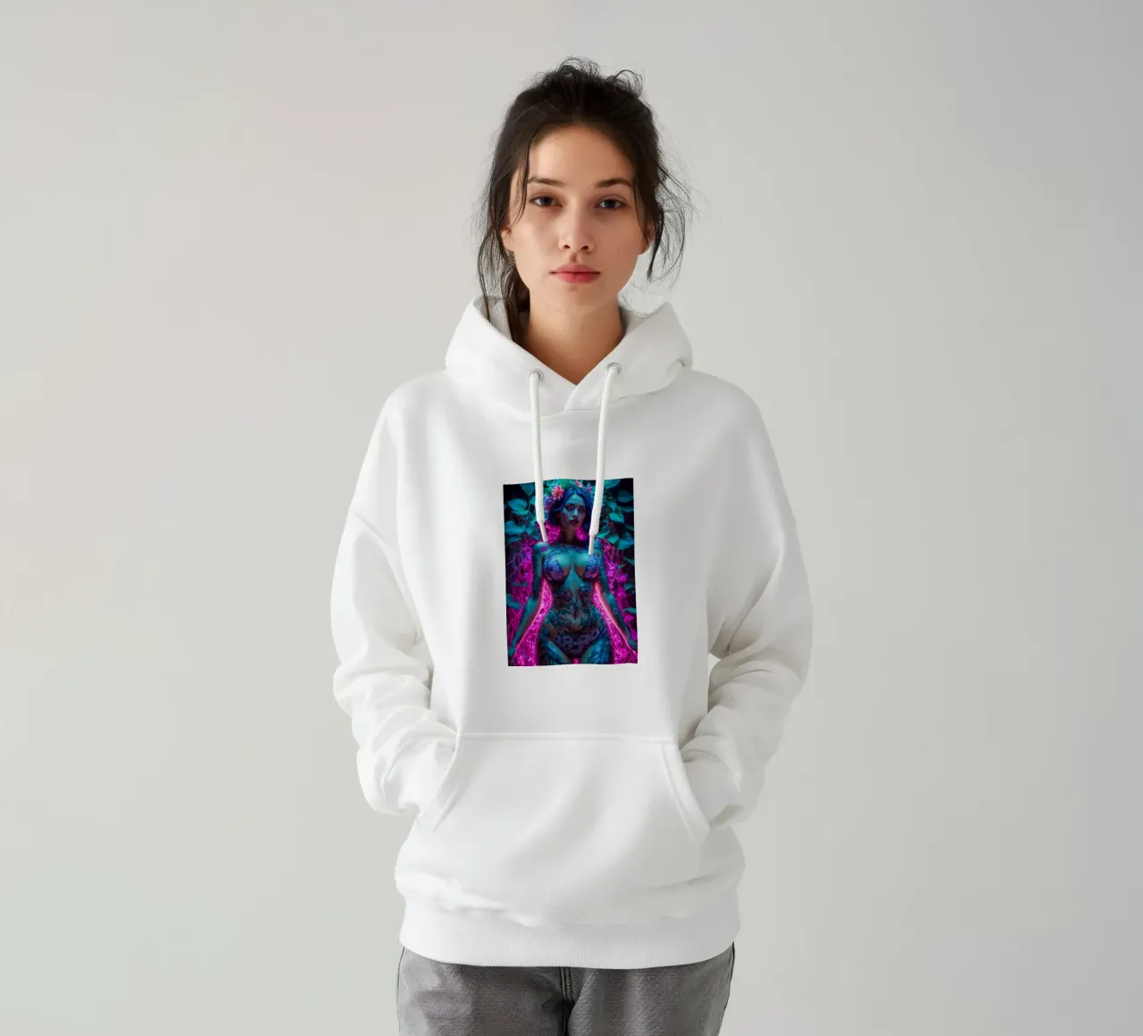 Bellissimo corpo floreale felpa con cappuccio da Lootprint