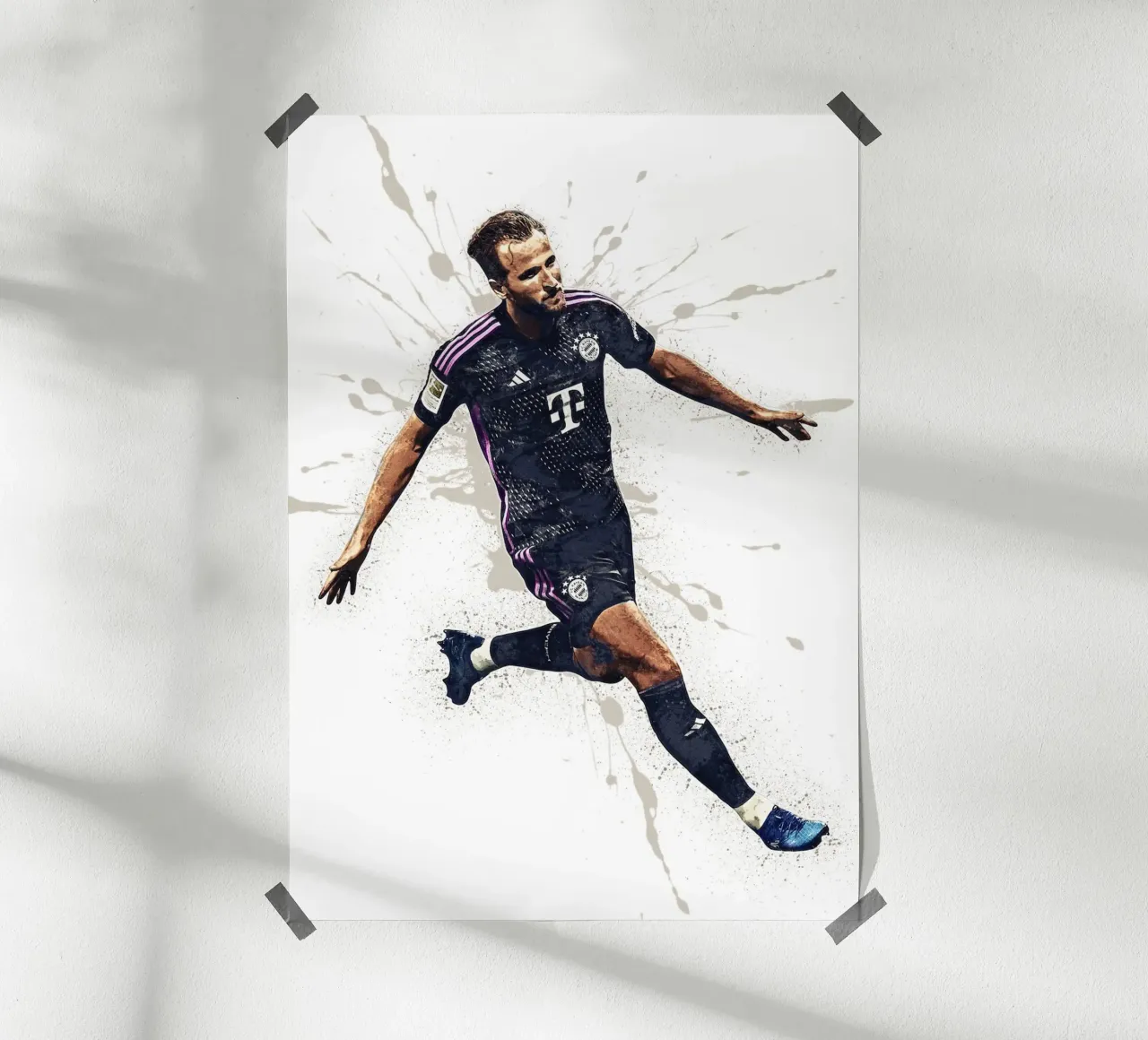 Harry Kane Bayern Munich poster con telaio in alluminio da tenten