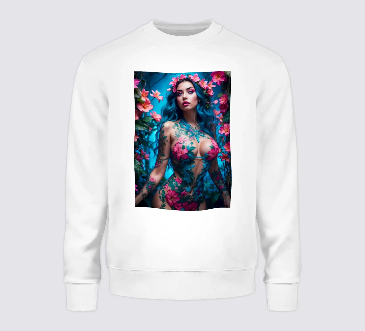 Nudo fiore ragazza di moda felpa da Lootprint