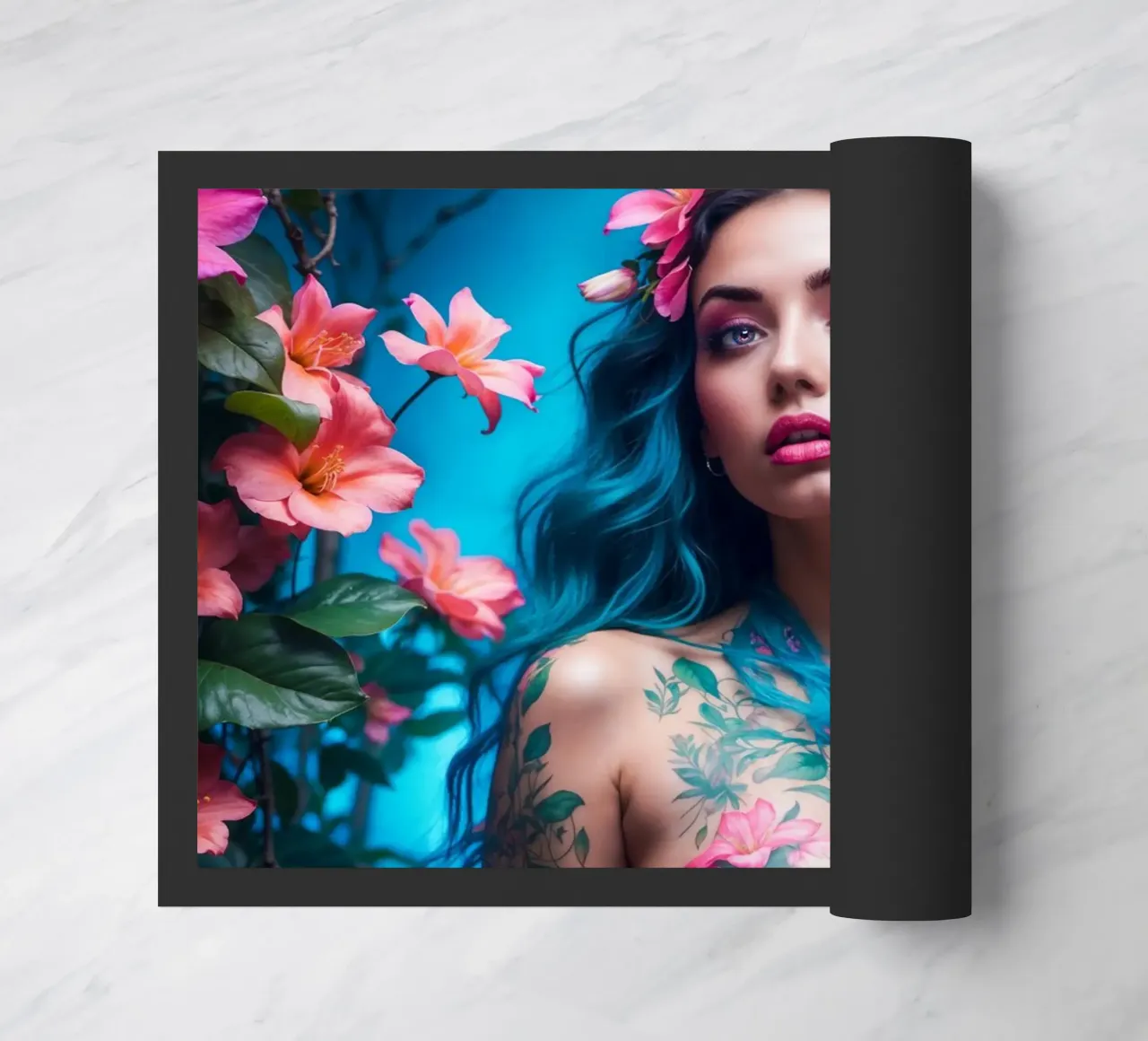 Nudo fiore ragazza di moda zerbino da Lootprint
