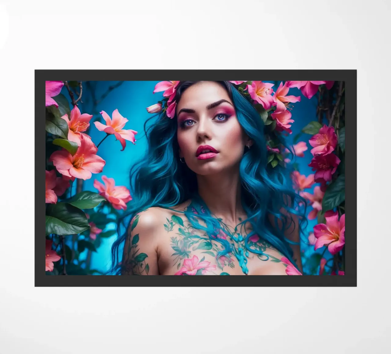 Nudo fiore ragazza di moda zerbino da Lootprint
