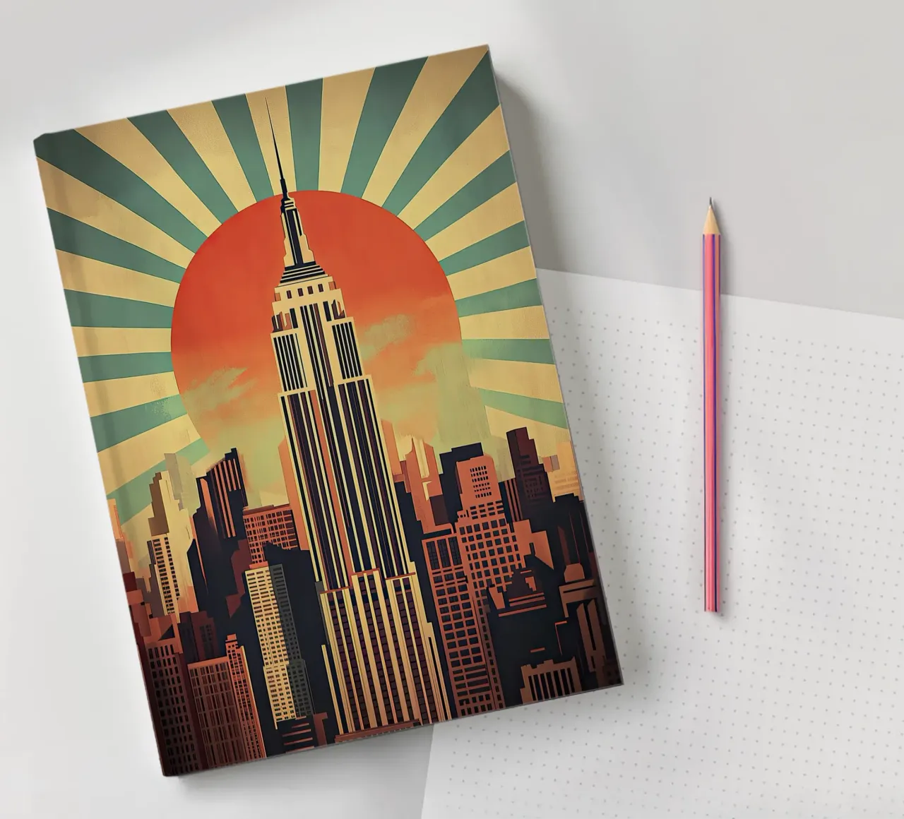 Art deco notebook by Nikis Art Studio