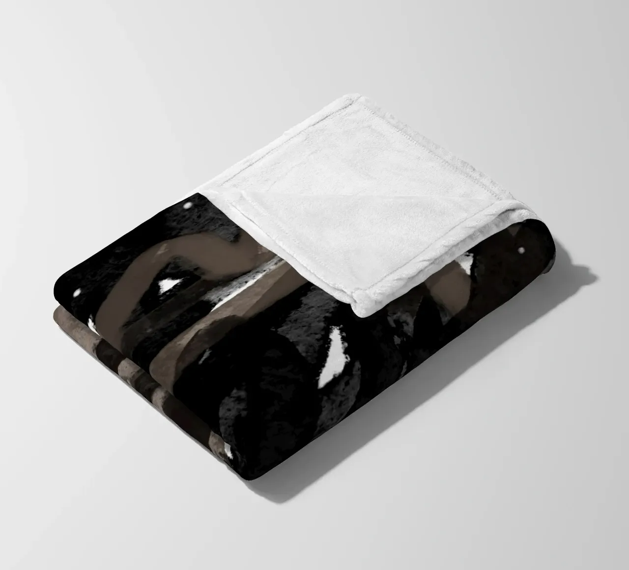 Ebony and Sienna Streaks fleece blanket by nileshkikuuchise