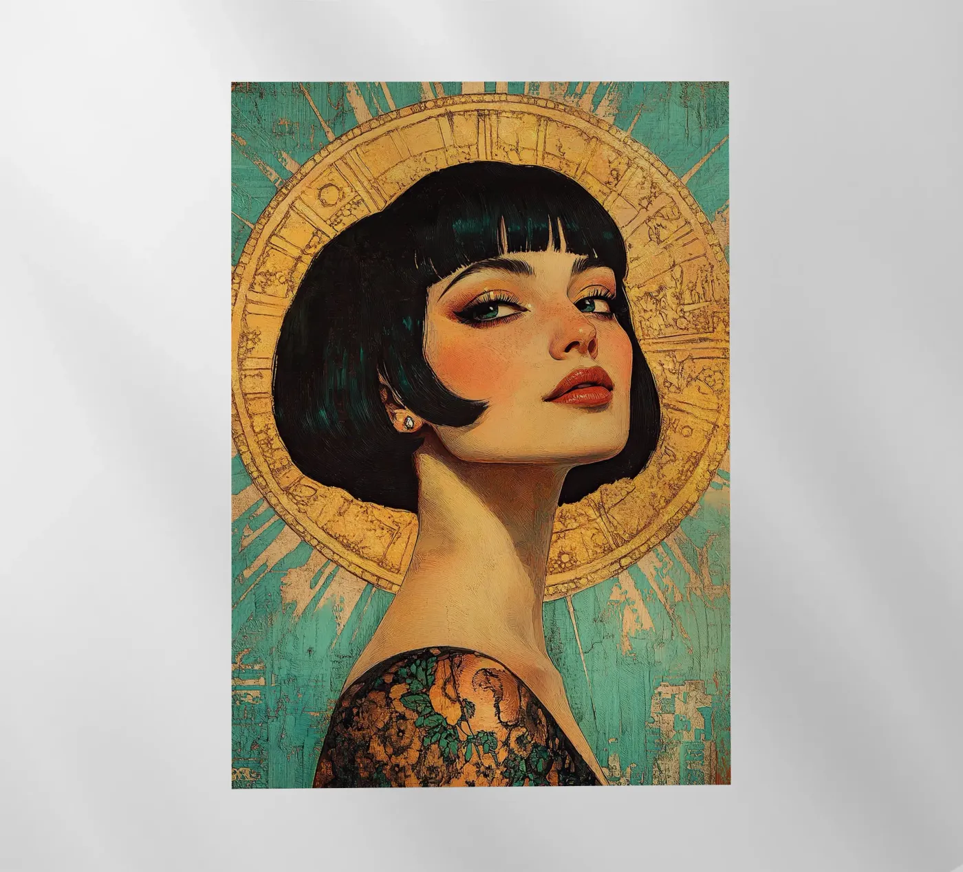 Art Deco "Flapper pellicola backlit da Nikis Art Studio
