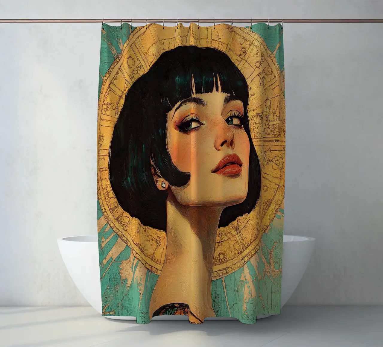Art Deco "Flapper tenda da doccia da Nikis Art Studio